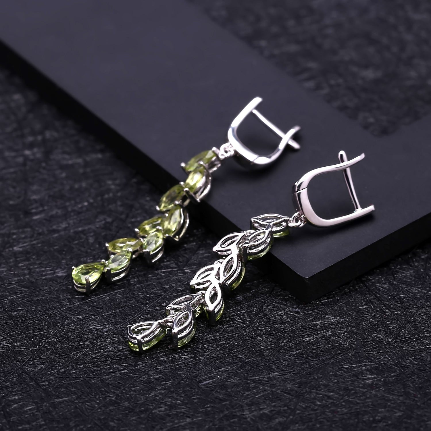 Natural Peridot Huggies Drop Earrings 925 Sterling Silver | Garnet Huggies Earrings | Grape Cluster