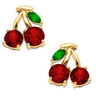 Natural Tourmaline Garnet Sweet Cherry Earrings Necklace 925 Sterling Silver gift for her