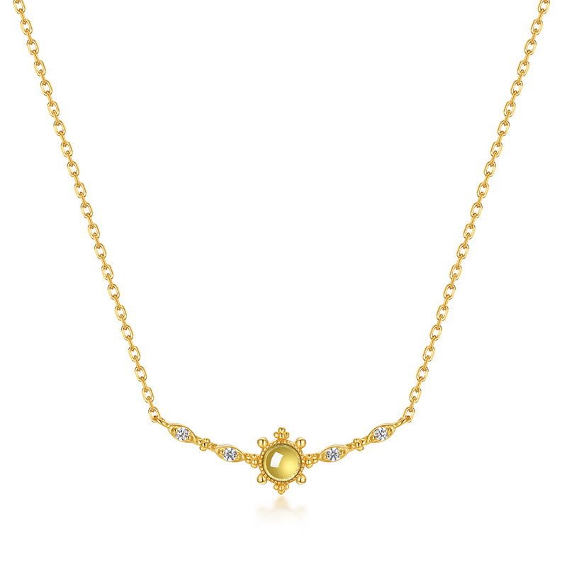 Peridot Flower Dangle Drop Earrings10k Gold - Plated 925 Silver