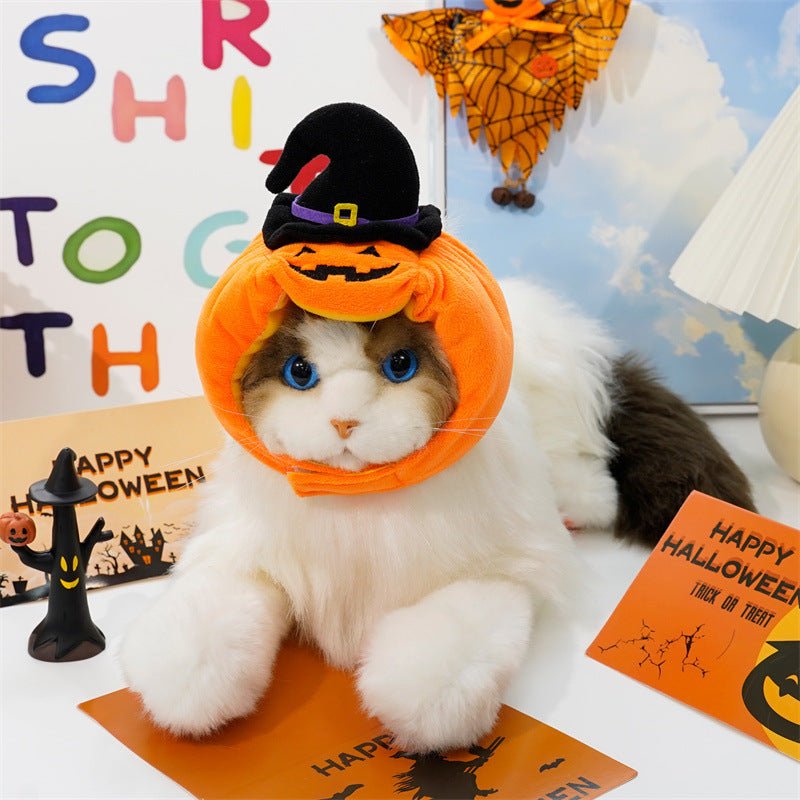 Pumpkin Pet Costume Vest | Halloween Harness for Small Dogs & Cats
