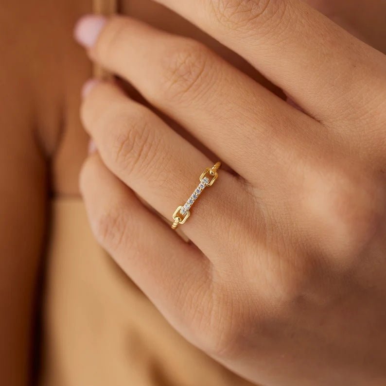 Rope Braid Stack Ring with Micro Pave CZ | Handcrafted Jewelry| Unique Design