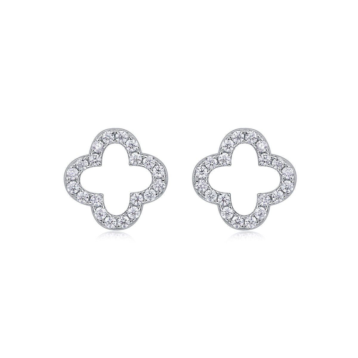 Sparkling Moissanite Studs - Platinum Plated 925 Silver Eternal Earrings