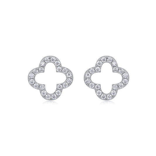 Sparkling Moissanite Studs - Platinum Plated 925 Silver Eternal Earrings