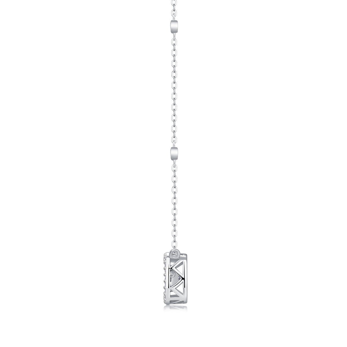 Sweet 1ct Moissanite Pendant 925 Sterling Silver Necklace