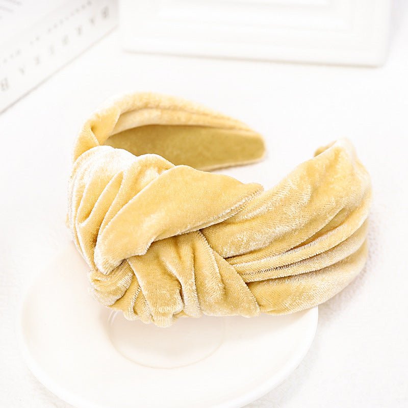 Top Knot Headband - Velvet - / Purple / Rose / Navy / Hair Style Accessory / Black / Handmade / Rust / Red / Boho Chunky knotted Womans